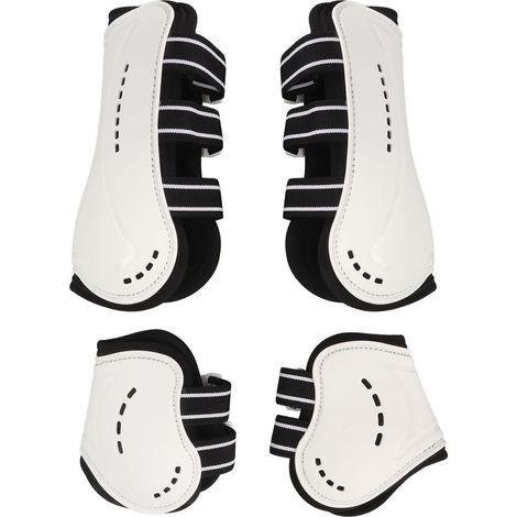 2 x guêtres de cheval, ouverture avant, boucle réglable, tissu néoprène respirant, protection tendons pour saut et équitation (1/5)