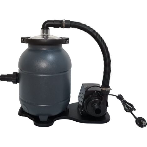 EDG – Filtre à sable pour piscine jusqu'à 10m³ – Débit max 4m³/h – Connexion tubes 32/38 – Kit complet avec balles filtrantes (1/5)