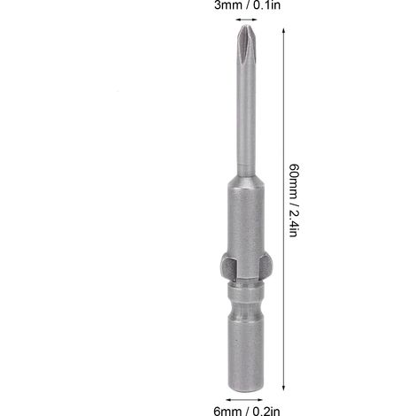 3-mm-Kreuzschlitz-Elektroschraubendreherbit, gehärteter Elektroschraubendreherbit mit magnetischer Spitze 802 (1/5)