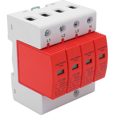 Parafoudre AC385V 4P Protection Surtension Haute Précision Fabrication Soignée Parafoudre Sûr (1/5)