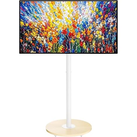 Support TV Mobile sur Pied avec roulettes pour TV 40–75″ Design Moderne Hauteur Réglable Étagère Intégrée Compatibilité VESA 200×200 à 600x400 Charge 50 kg Salon (1/5)