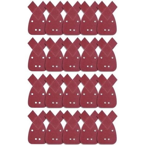 20 Pièces Feuilles Abrasives Triangles Feuilles de Ponçage 80 , XU,Grain Mouse Sanding Sheet Papier Abrasif pour Detail Palm Sander - KZQ (1/4)