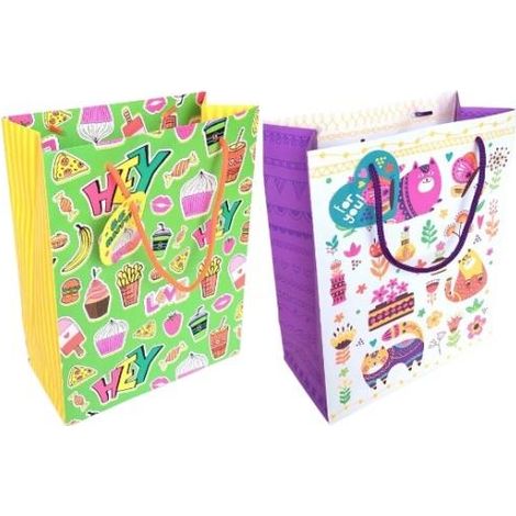 Borsa decorativa 20x25x10cm con un mix di fantasie fresche