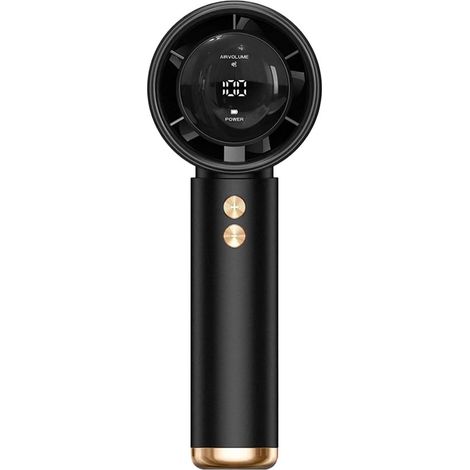 Ventilatore portatile, ricaricabile, turbo, potente circolatore d'aria senza fili, display digitale, silenzioso per uso esterno (1/2)