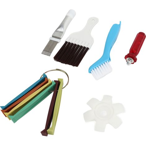 Kit de Nettoyage pour Condenseur et Évaporateur - 3 Peignes et 2 Brosses pour Ailettes de Climatiseur (1/5)