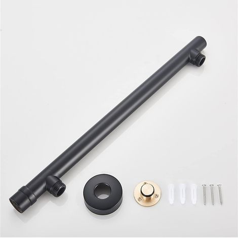 Rallonge de robinet de filtre anti-éclaboussures u Bras de douche mural chromé barre de support de pommeau de douche de salle de bain G1/2 pommeau de douche support de pommeau de douche à tuyau fixe f (1/5)