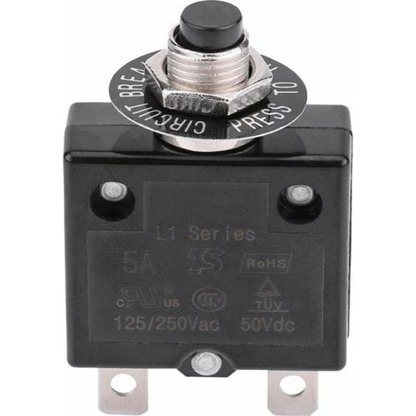 – Disjoncteur moteur 15A – Tension 125-250V AC, 50V DC – Protection contre surcharges – Réarmement manuel – Installation facile (1/5)