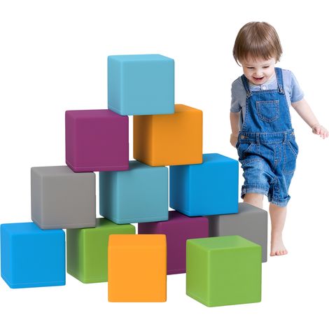 Kletter- und Krabbelspielzeug für Kinder, weicher EPE-Schaumstoff, 20x20x20 cm, Mehrfarbig, 1-3 Jahre