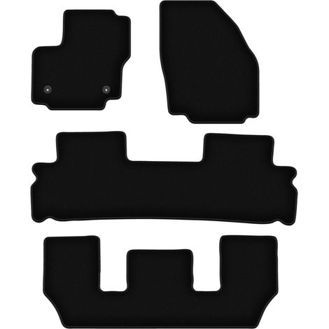 Alfombrillas de terciopelo negro BASIC para Ford S-MAX MK1 FL 7 plazas (2012-2015) (1/5)