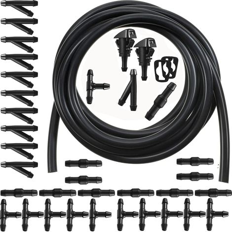 4 m auto hose washer hose kit and 30 connector to connect the car water pump and nozzles, spray hose + water wiper nozzle (1/5)
