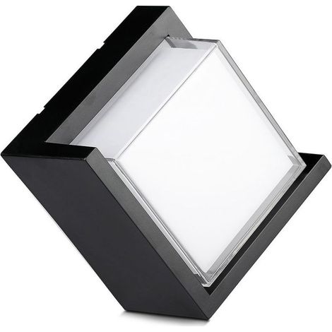 V-TAC VT-827 Applique murale 12W lumière blanc neutre 4000K corps noir carré IP65 - sku 8540 (1/5)