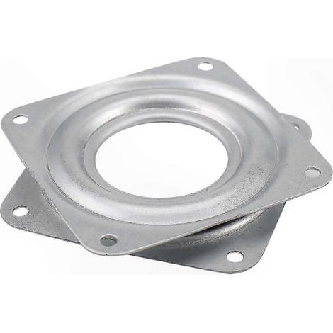 Plaque pivotante en acier robuste avec roulements à billes - Disque rotatif plat de 72x72x9mm (1/5)
