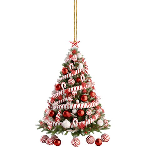 Guirlande Arbre De Noël - Décoration Murale En Acrylique Plate - Pour Intérieur Et Extérieur - Lot De 1 Pièce (1/5)