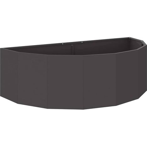 Maison Exclusive - Jardinera Negro 120 x 60 x 35 cm Acero