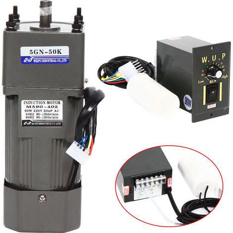 0-27RPM 1:50 AC Getriebemotor Elektromotor mit Reduzierer Drehzahlregler 220V DE