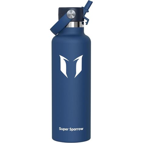 Trinkflasche Edelstahl Thermosflasche Strohhalm 750 ml C- Blaubeere (1/5)
