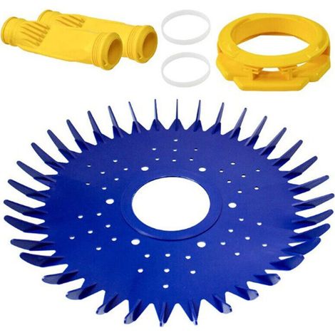 Lot de 6 Kit de remplacement pour nettoyeur de piscine , comprend un joint à ailettes W70329, un diaphragme longue durée W69698 avec anneau de retenue W81600, un coussinet de pied W70327 compatible- C (1/4)