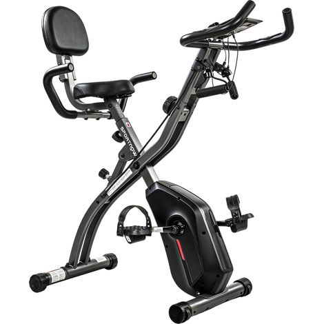 SPORTNOW Cyclette Pieghevole con Bande di Resistenza, App Bluetooth (1/5)
