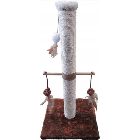 Katzenkratzbaum mit Pompons, 60 cm