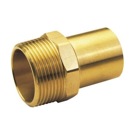 Raccord laiton à sertir et à visser - Manchon Mâle Mâle Ø22x1/2"(15/21) (1/2)