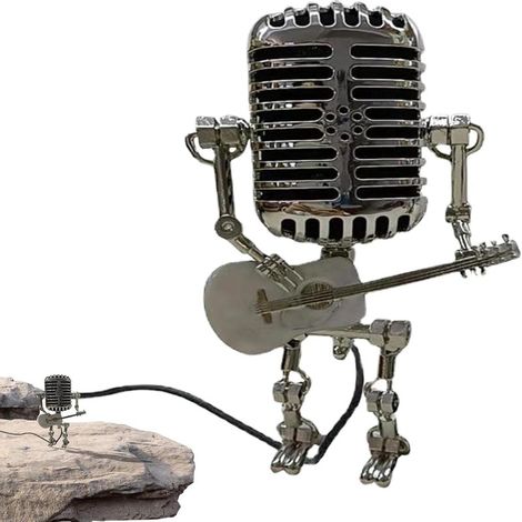 Lampe de bureau style musique vintage, lampe de table rétro avec variateur tactile (1/3)