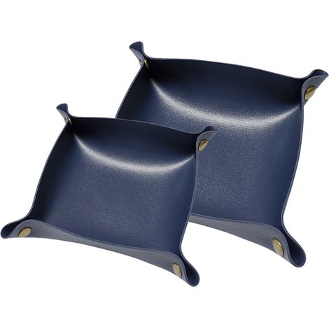 Plateau De Rangement En Cuir - Pour Bijoux Cosmetiques Et Petits Objets - 25 X 18 X 3 Cm - 1 Pièce (1/5)