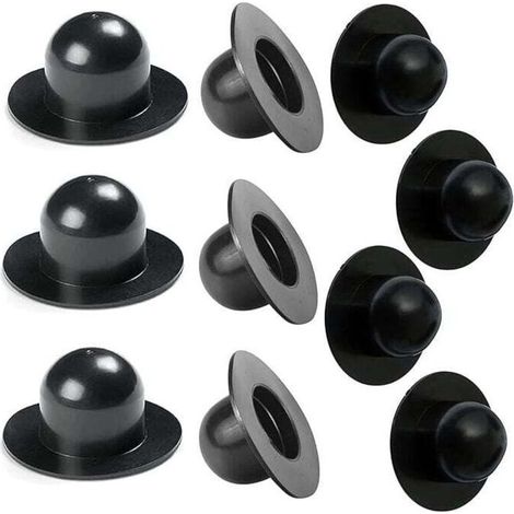 Lot de 10 bouchons de piscine Intex, bouchons inférieurs de rechange pour pompe de filtration de piscine, compatibles avec piscine Intex (noir) (1/4)