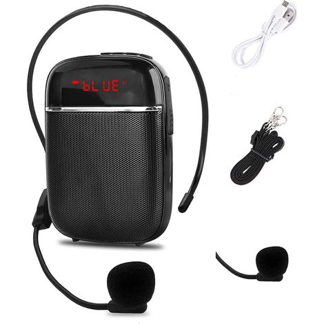 Amplificateur vocal Bluetooth portable, mini-enceinte filaire rechargeable avec microphone, adapté (1/5)