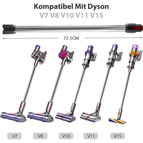 Tube Télescopique pour Dyson, Tube d'extension Rigide Compatible avec Dyson V7 V8 V10 V11 V15, Tube d'aspiration à Connexion Rapide pour Aspirateur (1/4)