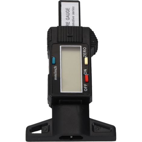 GARRYFIZH Jauge numérique de profondeur de sculpture de pneu pour voiture, outil de mesure 0-25,4 mm, pied à coulisse, écran LCD, noir