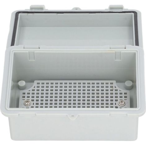 Boîte électrique étanche Boîte de jonction extérieure isolée et étanche à la poussière avec couvercle à charnière Clip plastique pour bricolage Gris (1/4)