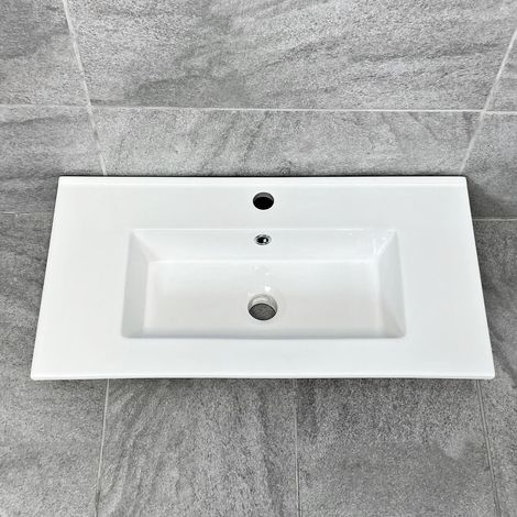 710mm x 365mm Ceramic Bathroom Furniture Sink Vanity Basin Rectangular (1/2)