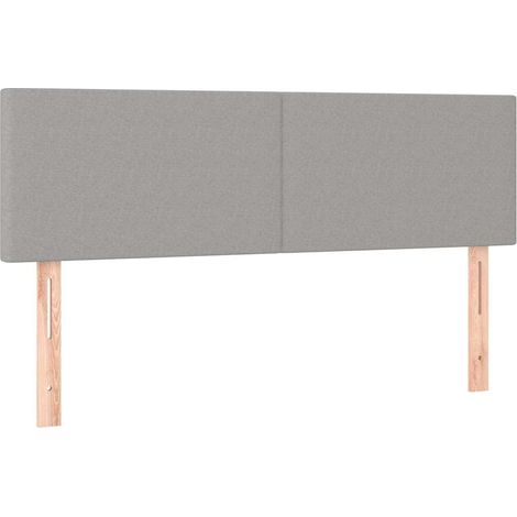 Maison Exclusive - Cabeceros tela gris claro 144x5x78/88 cm (1/5)