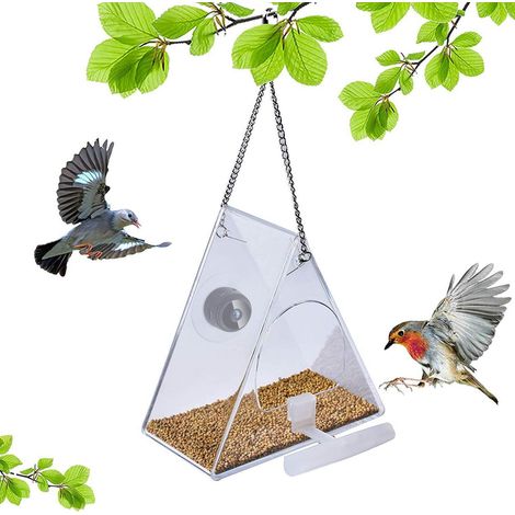 Mangeoire Pour Oiseaux Avec Caméra - Caméra HD 1080P Vision Nocturne - Objectif Grand Angle 150° - Détection De Mouvement - Alimentation Batterie Intégrée - Pour Observation Extérieure - 1 Pièce (1/5)