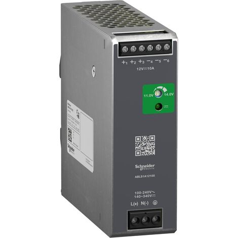 Fuente de alimentación regulada MODICON 12 V 10 A monofásica con protección integrada y 120 W