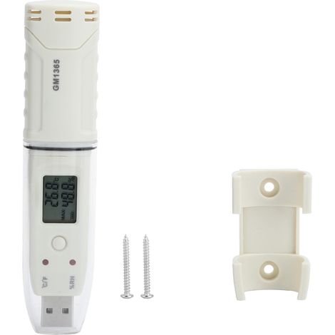 Enregistreur numérique de température et d'humidité, thermomètre-hygromètre d'intérieur avec alarme, enregistreur de données (1/4)