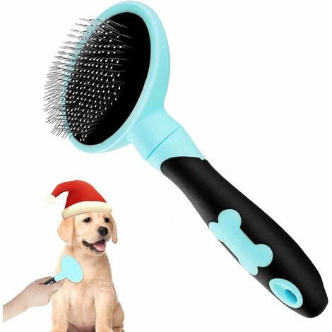 Brosse pour Chiens et Chats Toilettage Peigne pour Chien et Chat avec Poils Longs et Courts-Bleu (1/4)