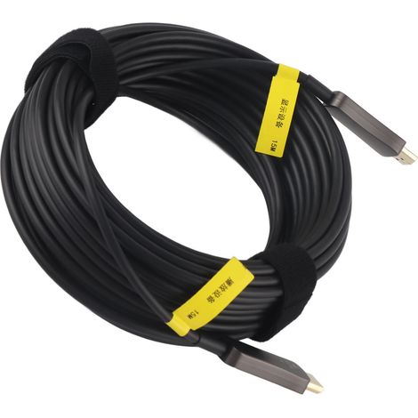 Câble HDMI Fibre Optique 15m 4K HDR Compatible PS5, Xbox, Home Cinéma - Ultra Haute Vitesse 18Gbps (1/5)