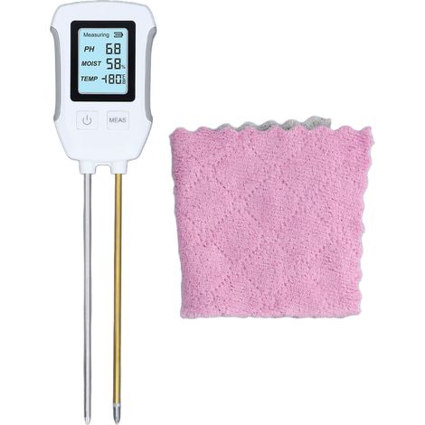 Compteur de sol 3 en 1, haute précision, PH, température, humide, double sonde, testeur avec écran LCD, pour serre de plantes en pot (1/5)