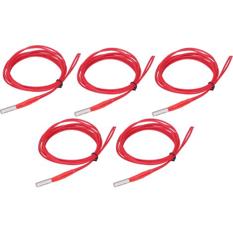 12V 40W Edelstahl-Kupfer-Heizpatrone, 6x20mm, 5er-Pack für 3D-Drucker, langlebiges Heizrohr, Ersatzteil (1/5)