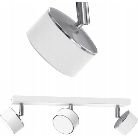 PLAFONNIER PLAFONNIER BLANC CHROME MOBILE LED GX53 LAMPE 3 POINTS POLONAIS (1/4)