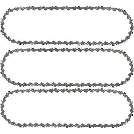 Lot de 3 Chaîne de tronçonneuse 3/8"LP 52 maillons 1,1mm 35cm Faible Rebond Compatible avec Bosch AKE 35 S AKE 35-19 S, Einhell, Husqvarna, Makita, Dolmar, Oregon et autres F Bluedeer Guide et