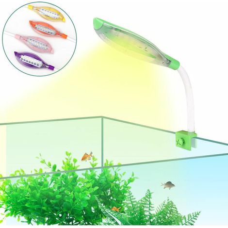 Lampe LED à pince pour aquarium, lampe USB haute luminosité, lampe multicolore (orange - 220 V) (1/5)