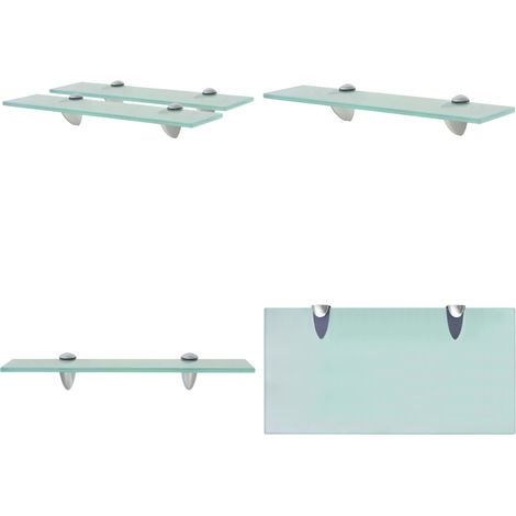 Schweberegale 2 Stk. Glas 40x20 cm 8 mm - Wandregal - Glasregal - Badezimmerregal - Dekoratives Regal - Modernes Regal - Home & Living (1/5)