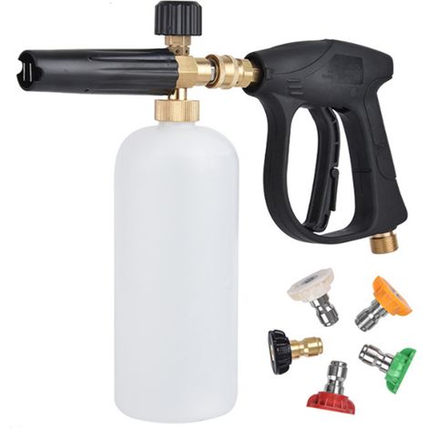 [JAMAIS UTILISÉ]Kit nettoyeur haute pression, pistolet de nettoyage haute pression portable, nettoyeur de voiture à main, pistolet à mousse, flacon pulvérisateur pour lavage de voiture et usage domest (1/5)