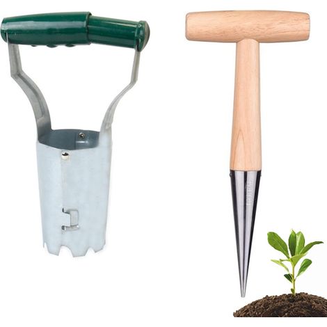 Kit de plantation de bulbes de jardin avec outil automatique pour creuser/remplir les trous destinés aux tulipes, jonquilles, dahlias et légumes. (1/5)