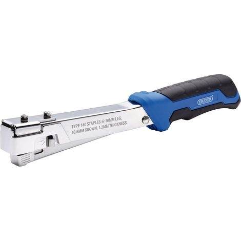 Agrafeuse à marteau, utilise des agrafes de type 140/6-12 mm, en acier durable – 13807 – Poignée souple (1/3)