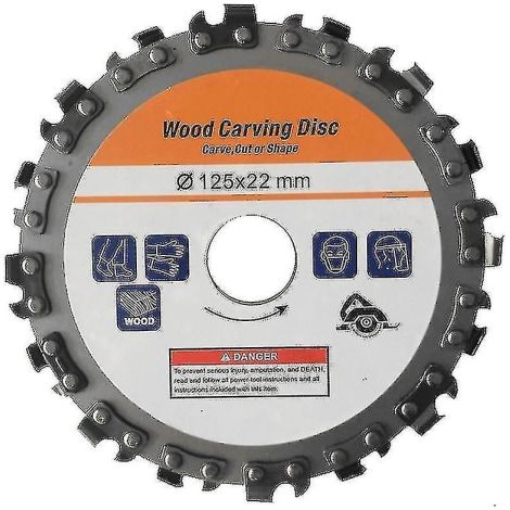 Disque à meuler en acier inoxydable de 125 mm à 16 dents pour le travail du bois, disque à rainurer pour machine à chaîne, disque à bois