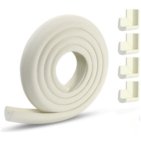 Protection des Bords et Coins de Meubles,2 Mètres Protection Mousse Sécurité avec 4 Angles, Kit de Sécurité,Forme u beige (1/5)