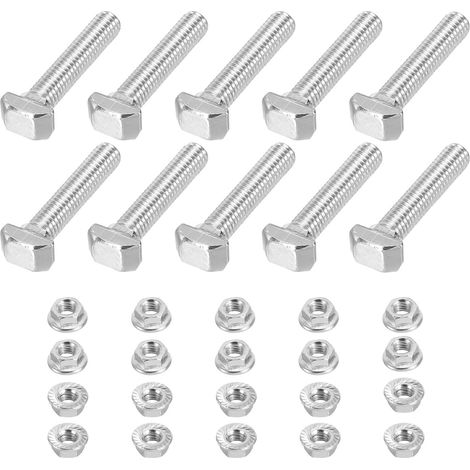 10 Pièces M5x25 T de Vis à Tête Marteau à Encastrer (1/5)